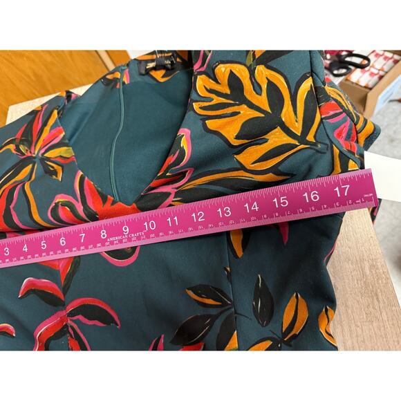 ALEXIA ADMOR Ocean Flare Sleeve Midi Dress In Multi Size S - Picture 11 of 14